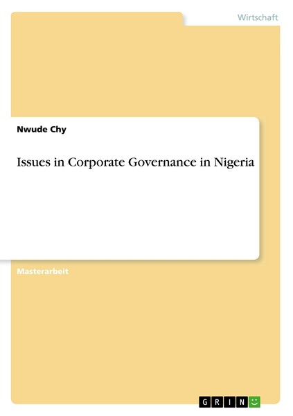 Issues In Corporate Governance In Nigeria | Buch | 9783668782716-image