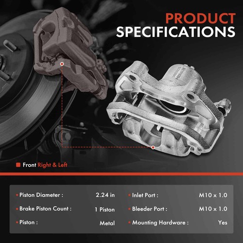 2x Front Left & Right Brake Caliper & Bracket for Nissan Altima Maxima Infiniti - Picture 2 of 9