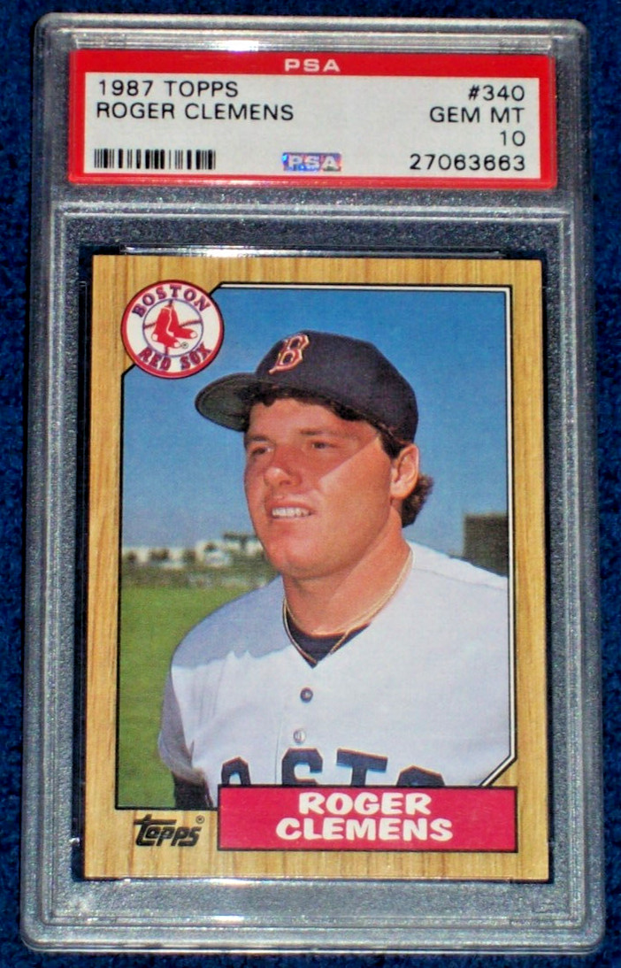 1987 Roger Clemens #340 Topps PSA 10 Boston Red Sox