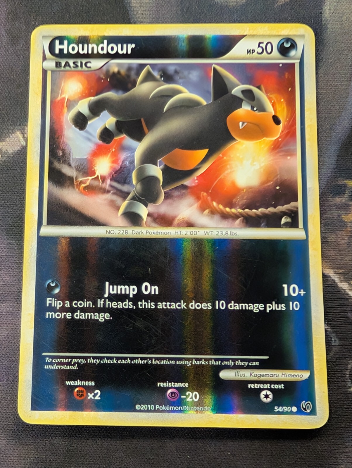 Houndour 54/90 HGSS Undaunted Pokemon Reverse Holo Foil Rare