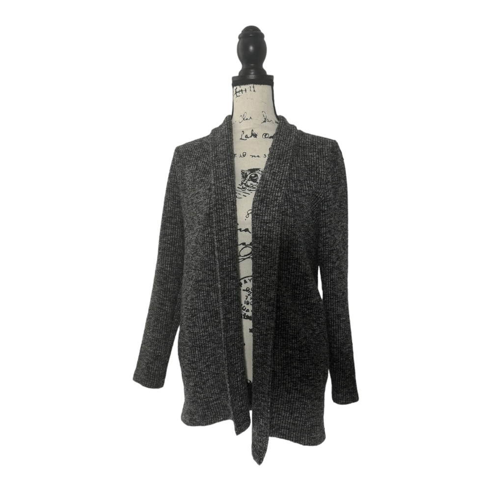 Bobbi Los Angeles SZ S grey textured open front cardigan | eBay
