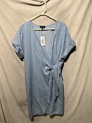 Jessica Simpson 1x blue Lined Linen Cotton Dress v neck | eBay Jessica Simpson 1x blue Lined Linen Cotton Dress v neck | eBay