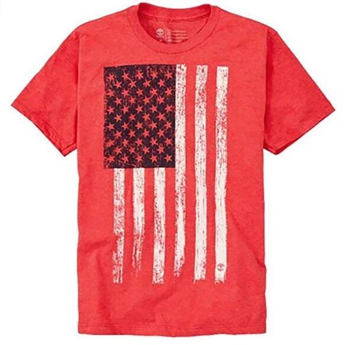 NWT Timberland Men's USA Patriotic Flag Graphic Crew Neck T-Shirt Cotton Tee - 第 12/24 張圖片