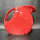 Fiesta Disk Pitcher Red 64 oz Art Deco Glossy Ceramic Handle MPN 1111