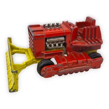 Matchbox SuperKings Super Bulldozer K 23 Bruco Rosso Giallo 1974 Modello Lesney