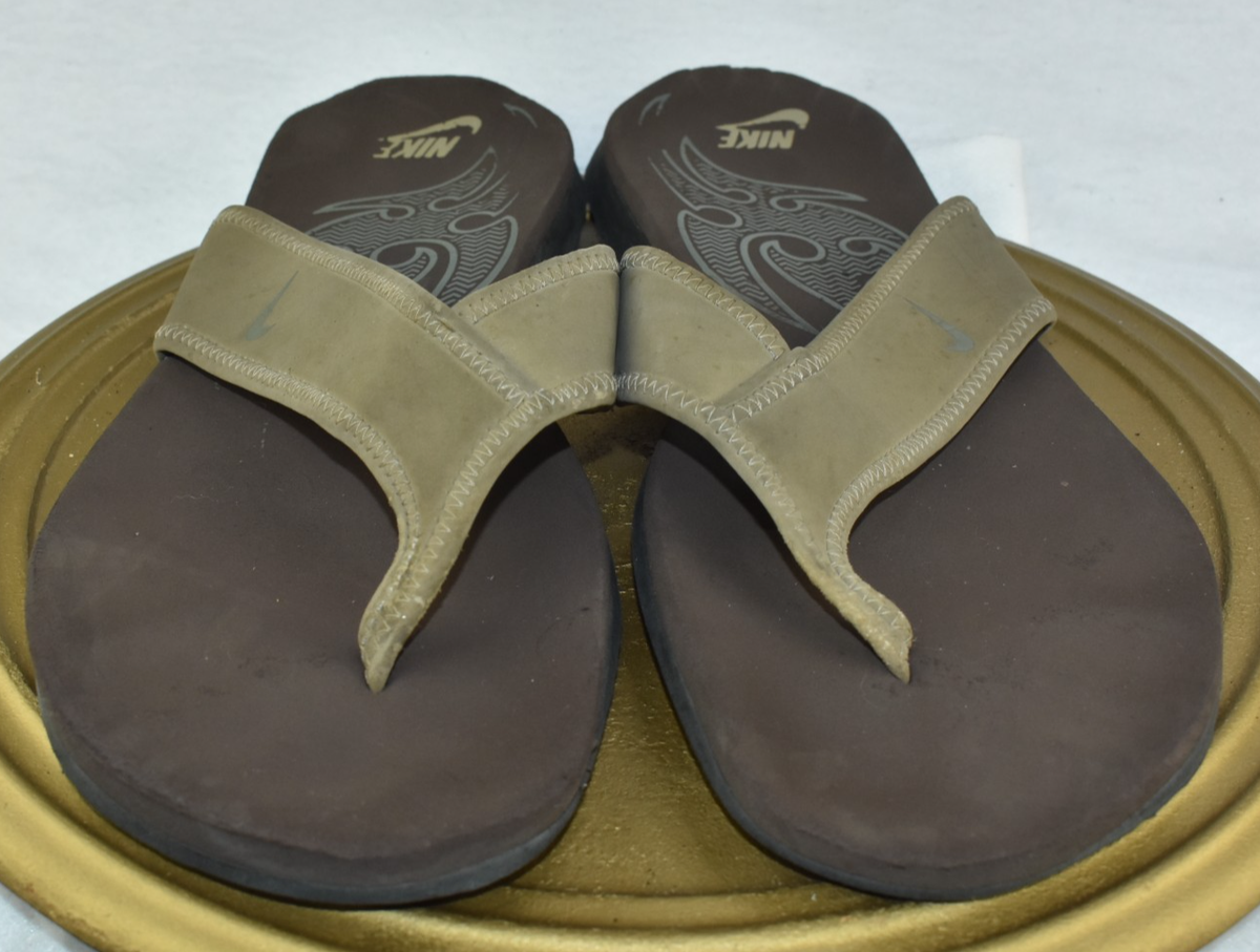 Nike Celso Sandals Men's Size 14 Brown Comfort Thong Flip Flop