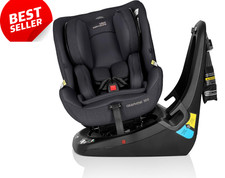 Graphene 360 Raven Black, 360 Degree Car Seat One-Hand Rotation, Extended Rearwa