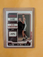 2023-24 Panini Contenders - Victor Wembanyama #11 Game Ticket Green (RC)Red