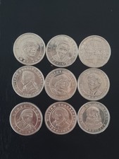 Lotto 9 Monete Medaglie Commemorative "I GRANDI PROTAGONISTI DEL MILLENNIO"