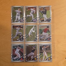 Topps 2023 Chrome MLB Baseball Base Set Card Lot (18) Mets Red Sox Padres