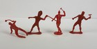 1960’s Toy Cowboy & Indian Figures, Yellow /Green/ Red Unknown Brand Lot Of 28 — photo 3