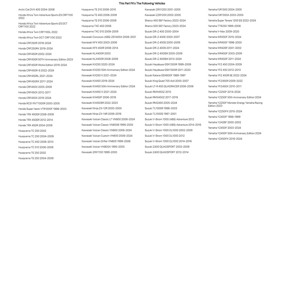 Kit de calço de válvula Pro X para SUZUKI V-Strom 1000 DL1000 2002-2009,2012,2014-2016 - Imagem 2 de 3