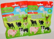 LOT OF (2) SCHLEICH FARM WORLD MYSTERY ANIMAL...