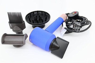Genuine Dyson Supersonic Hair Dryer Electric Blue HD07 Plus Attachments - USED