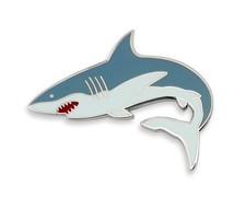 Great White Shark Enamel Lapel Pin