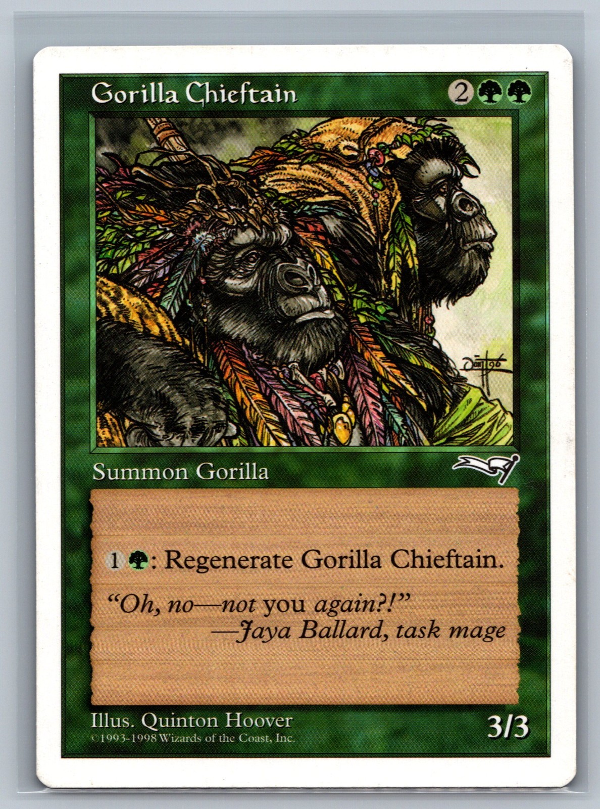 Magic The Gathering Anthologies Gorilla Chieftain MTG TCG CCG