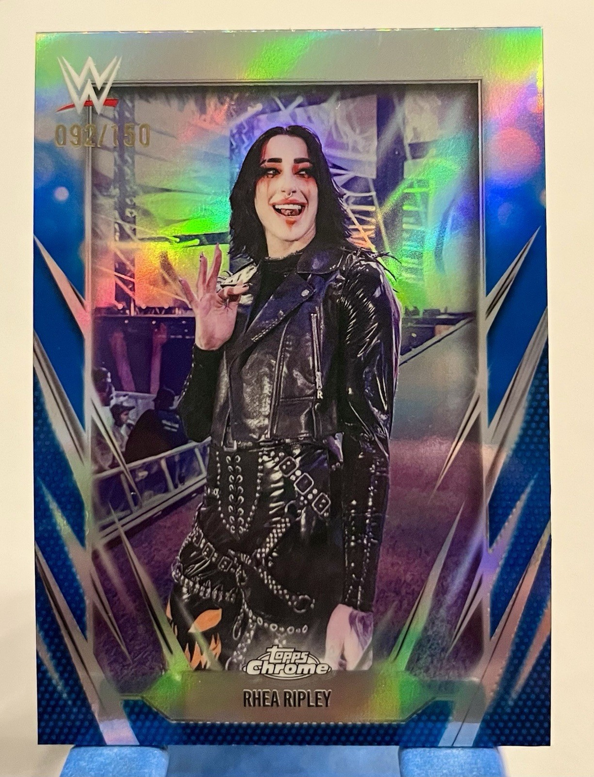 2026 TOPPS CHROME WWE #20 RHEA RIPLEY TRUE BLUE /150🔥