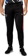 Puma BMW M Motorsport MT7 Black Track Pants Blue Red Side Stripes, Sz XXL NWT
