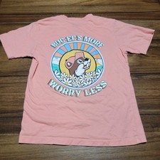 Buc-ee's Youth Salmon Tee "Buc-ee's More Worry Less" - Size YSmall