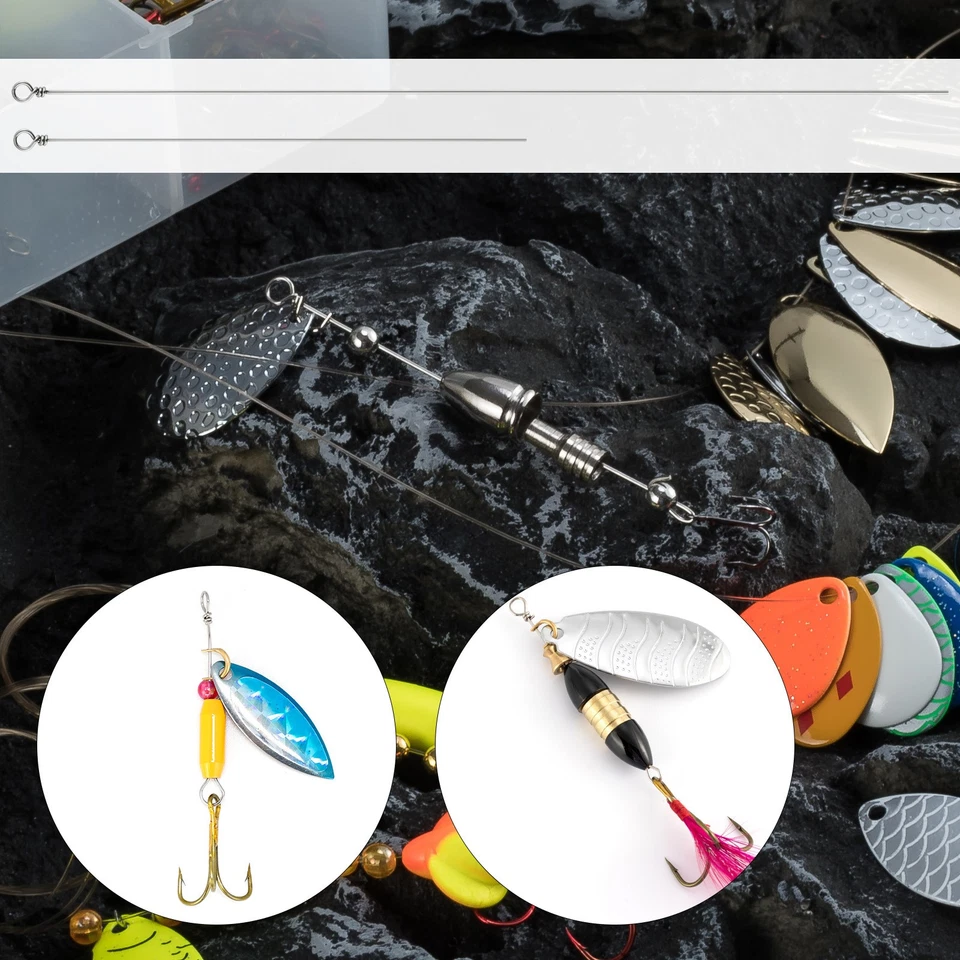 100pcs Fishing Spinner Shaft Looped Stainless Steel Wire Lure Making Supplier - Image 4 of 4