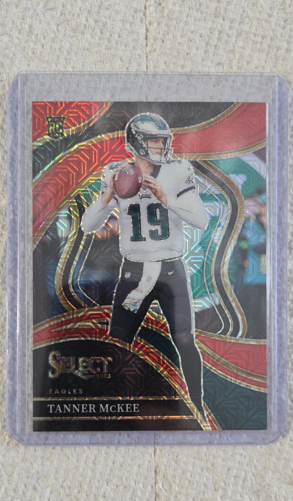 2023 Panini Select - Club Level Tanner McKee #218 Red Prizm 24/49 (RC)