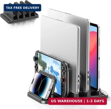 KDD 4-Slot Vertical Laptop Stand with Gravity Locking, 6-in-1 Laptop Holder Desk
