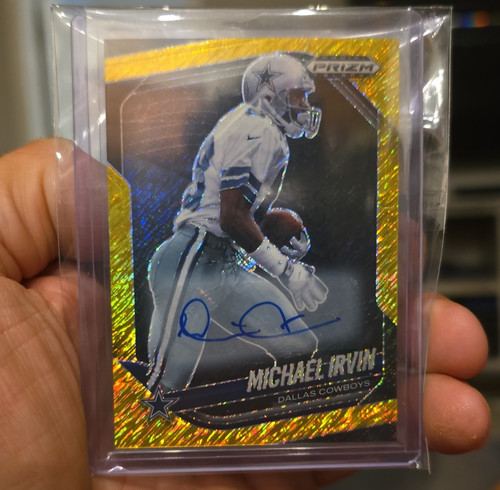 2025 Prizm Black FOTL Gold Shimmer Auto  Michael Irvin  Serial #1/10 First One