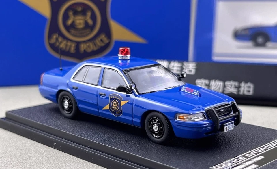 ZD Rollin 1:64 Michigan MIPD Police CV CROWN VICTORIA Model Diecast Metal Car BN - Image 2 of 4