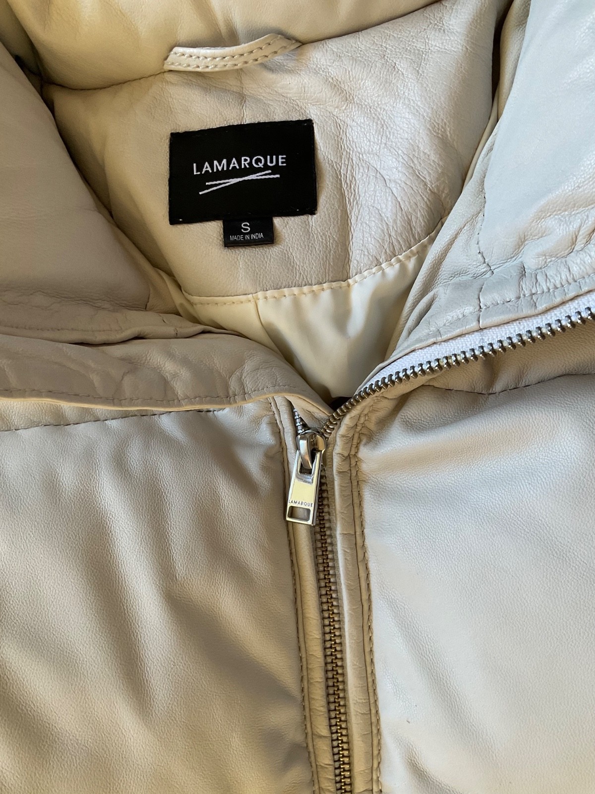 Lamarque Iris Lamb Leather Down Puffer Women's De… - image 10