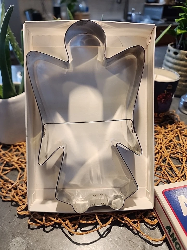 Cortador de galletas de metal Fox Run vintage grande 71/2" - Angel - cortador de galletas vibtage Foto 2 de 3