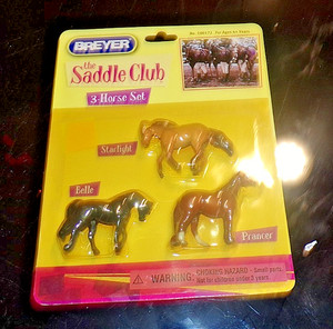 3 Vintage 2009 Breyer The Saddle Club Horse Set Starlite - Belle - Prancer MOC