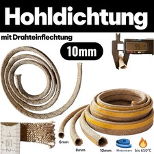 Scheibendichtung &Oslash;10mm selbstklebend Ofen Dichtung Kamindichtung Hohldichtung
