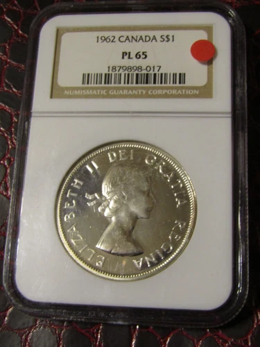 1962  CANADA 1962 SILVER DOLLAR $1...NGC PL-65