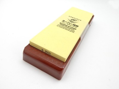Naniwa Super Stone #2000,NEW CERAMICS,10 mm/20 mm Stone,  w/Plastic Base