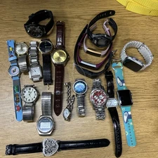Lot Of 19 Watches Untested Used. A. Mix Of Brands Need Batteries Apple Fitbit