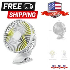 Compact Clip on Fan Battery Operated, 5000mAh 6 Inches Portable Personal Fan ...
