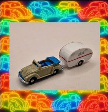 Eko VW Käfer Cabrio + Wohnwagen Volkswagen Camper Plastik Sammler Modellbau