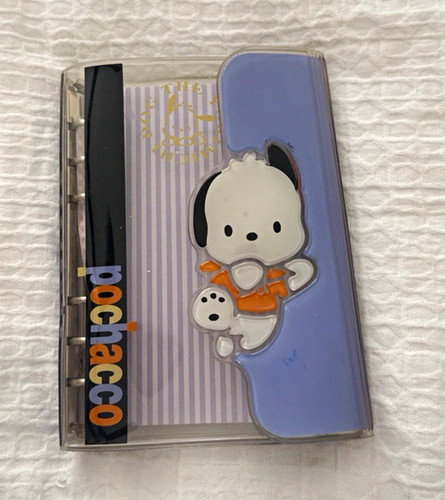 Sanrio Pochacco 6-Ring Mini Binder Planner Notebook w/ Dividers & Pouches Purple