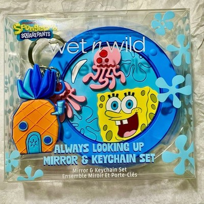 Wet N Wild SpongeBob Face Mirror and Keychain Set Always Looking Up