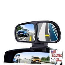 Blind Spot Mirror, Double Glass Adjustable Rear View Wide Angle 2len Left