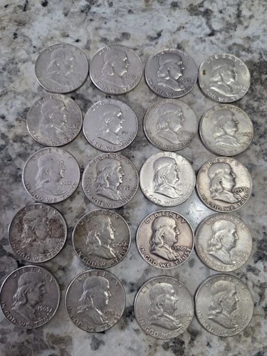 Mixed date  50C Franklin Half Dollar roll (20)