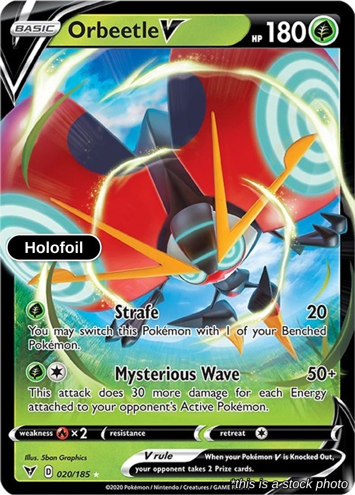 Orbeetle V Holofoil 020/185 SWSH04 Pokemon HP