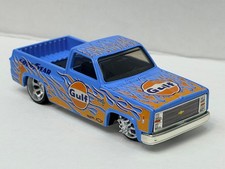 Camioneta pickup Chevy Silverado Hot Wheels XL '83 personalizada GULF CON RUEDAS 3D