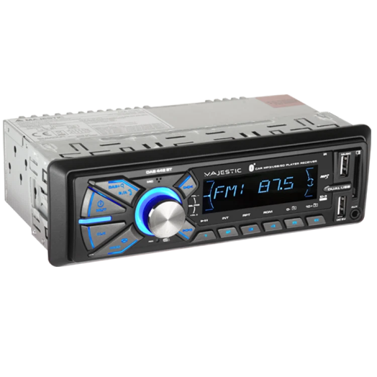 AUTORADIO 1 DIN DAB+ FM BLUETOOTH VIVA VOCE USB MP3 AUX 180W MAJESTIC DAB 442 - Immagine 3 di 4
