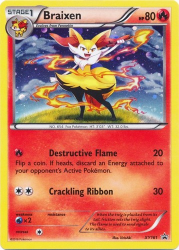 Braixen XY161 Holo Promo XY Promo Pokemon Heavily Played