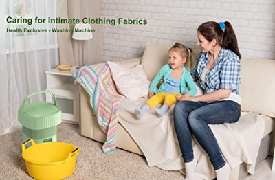 #ad ZNOOOE PORTABLE WASHING MACHINEFOLDABLE MINI WASHER CAMPING RV TRAVEL GREEN $39.26