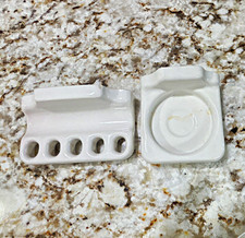 White Ceramic Glossy Wall Mounted Bathroom Toothbrush Holder ,cup holder