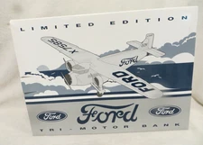 '95 Spec Cast Eastwood Automobilia Ford Tri-Motor Die Cast Vtg Airplane Bank NIP