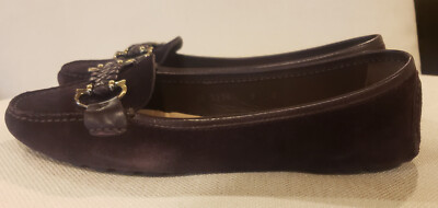 Salvatore Ferragamo dark brown suede loafers driving shoes  display picture 3