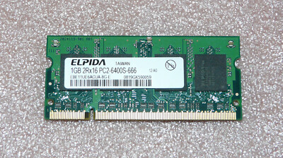 1GB 2Rx16 DDR2-RAM 800MHz PC2-6400S-666 Elpida Notebook Arbeitsspeicher